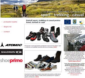 seo si design site pentru fabrica de incaltaminte