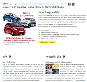 Optimizare SEO pentru rent a car din Timisoara Optimizare SEO pentru inchirieri auto Timisoara