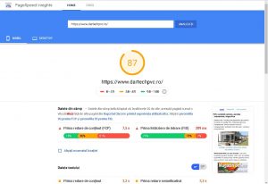 viteza site mobil dupa SEO