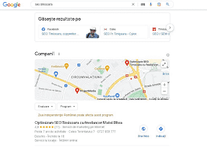 captură Google Maps pentru optimizare SEO local Timisoara