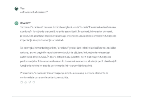 ChatGPT, un model de AI care se foloseste de baze de date cu tot ce există, inclusiv prostii Chat GPT un model de AI folosit in SEO