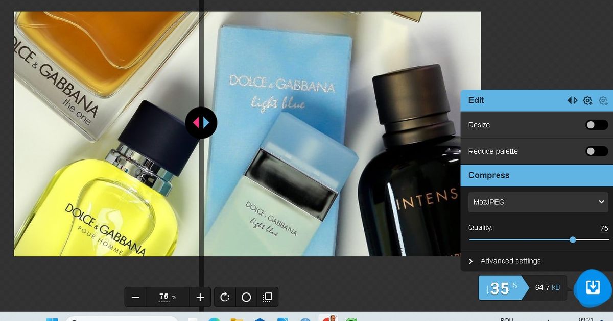 SEO practic optimizare imagini cu squoosh