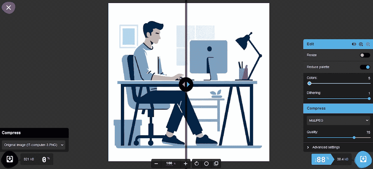 Optimizare SEO pentru imagini. Reducerea dimensiunilor cu Squoosh