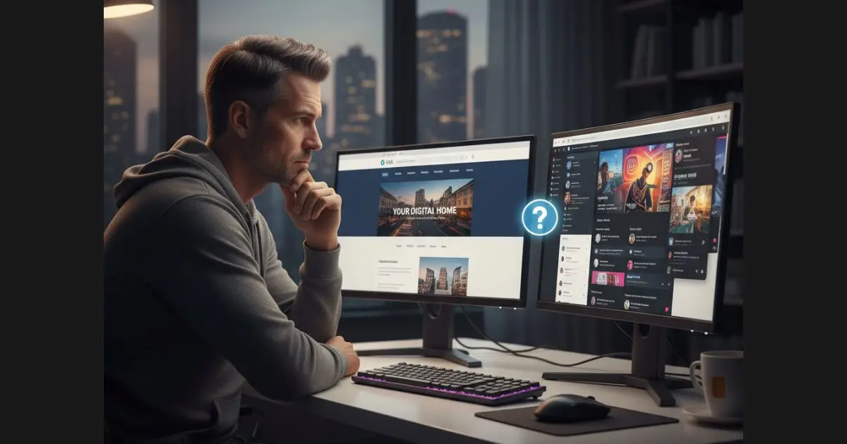 website vs social-media